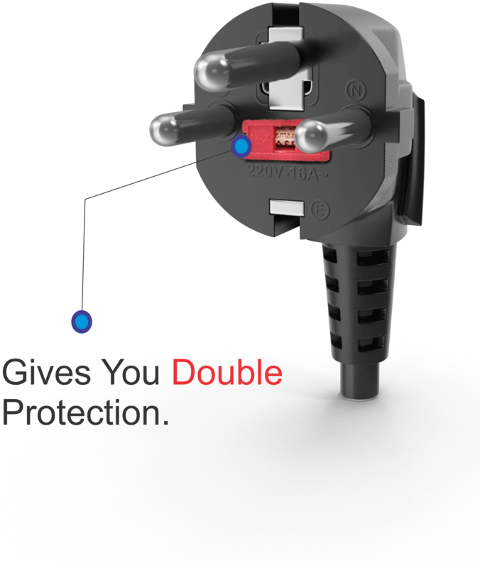 black power plug and power cord with fuse galaxon min 1